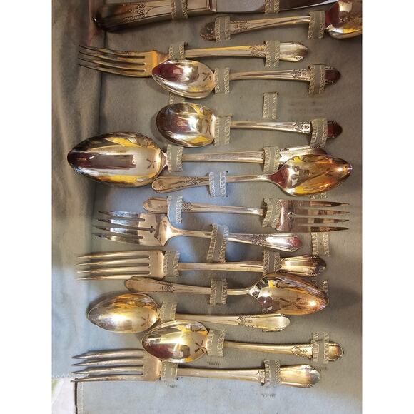 Oneida Complete Set Louisiane Vintage Flatware Set With Original Case MUST SEE - Picture 15 of 16